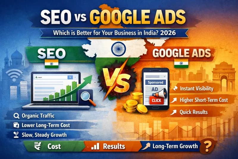 SEO vs Google Ads Strategy Comparison for Business Growth in India (2026)