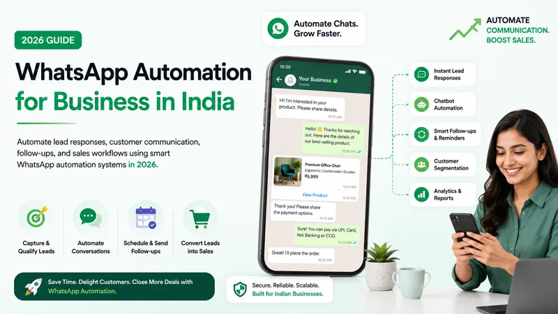 WhatsApp Automation for Business in India (2026): How Companies Automate Leads & Customer Responses